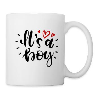 its a Boy ist ein Junge Schwangerschaft Pregnant - Tasse - Weiß - Rechts