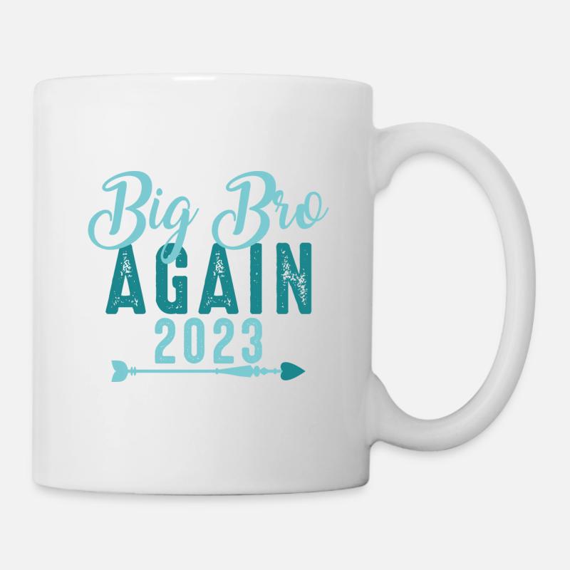 Wieder Großer Bruder 2023 - Schwangerschaft Junge - Tasse - Weiß