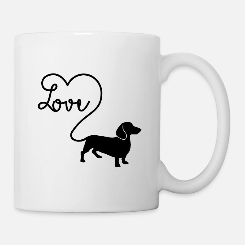 i love Dackel - Tasse - Weiß