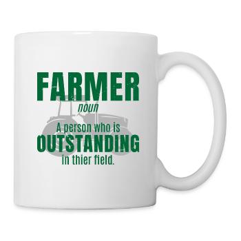 Farmer Definition Noun Farmer Agriculture Tractor - Tasse - Weiß - Rechts