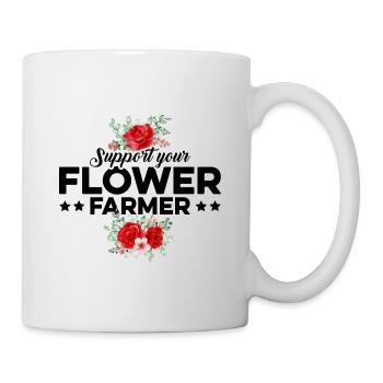 Support Your Flower Farmer Gardening Botanical Pla - Tasse - Weiß - Rechts