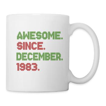 Awesome Since December Christmas Ave 1983 - Tasse - Weiß - Rechts