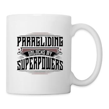 Paragliding Unlocks My Superpowers Paraglider Para - Tasse - Weiß - Rechts