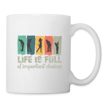 Golf Geschenk Witz Golfspieler Golfer - Tasse - Weiß - Rechts