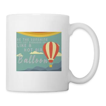 Heißluftballon & Ballon Fahrer Geschenk - Tasse - Weiß - Rechts