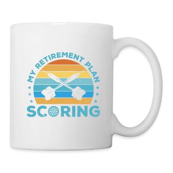 My Retirement Plan Scoring Dart Player Darting Tri - Mug - white - Right