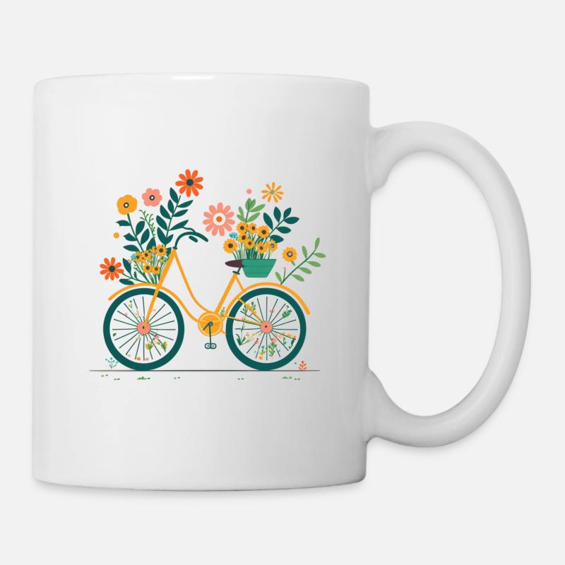 Süße Abenteuer Blumenrad Tour 6 - Tasse - Weiß