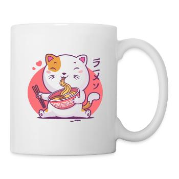 Ramen de chat - Mug blanc - blanc - Droite