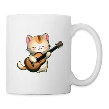 Cat making music - Mug - white - Right