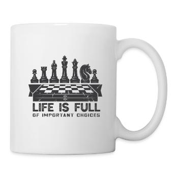 Lusitger Schachspieler Spruch I Schach - Tasse - Weiß - Rechts