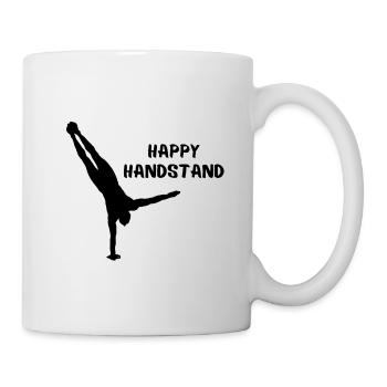 Glücklicher Handstand - Tasse - Weiß - Rechts