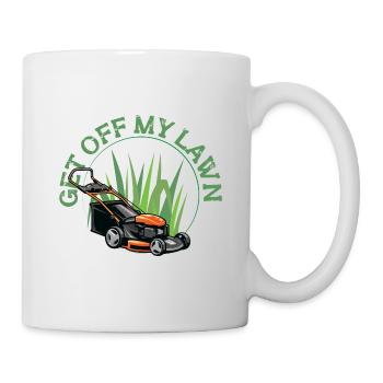 Rasenmäh Motiv I Rasenmäher für Gärtner - Tasse - Weiß - Rechts