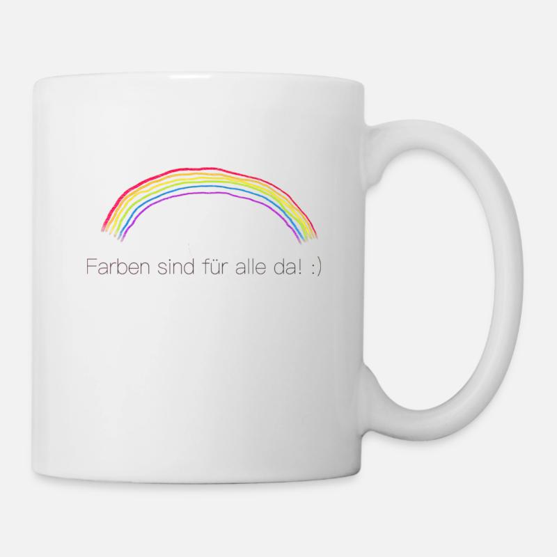 Regenbogen - Tasse - Weiß