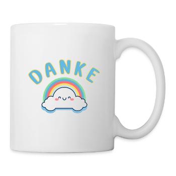 Danke! Happy Wolke personalisierbar - Tasse - Weiß - Rechts