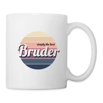 Bruder - simply the best - Vintage - Sprüche - Tasse - Weiß - Rechts