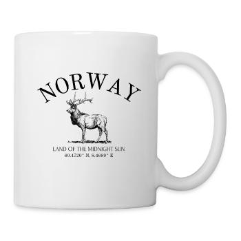Norwegen - Elch - Oslo - Skandinavien - Tasse - Weiß - Rechts