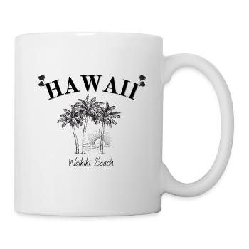 Hawaii - Honolulu - Plage - Palmiers - Mug blanc - blanc - Droite