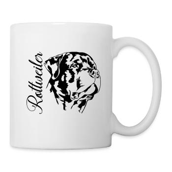 ROTTWEILER Portrait De Chien Chiens Chien Wilsigns - Mug blanc - blanc - Droite