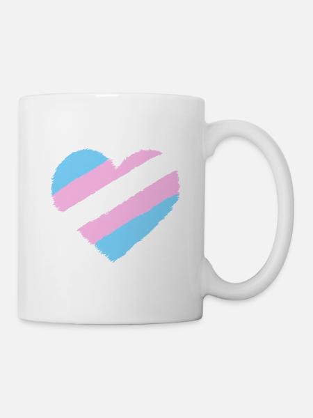 Cœur trans - Mug blanc - blanc
