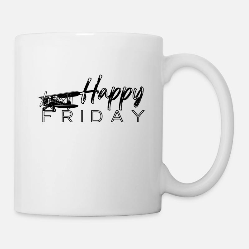 happy Friday - Tasse - Weiß