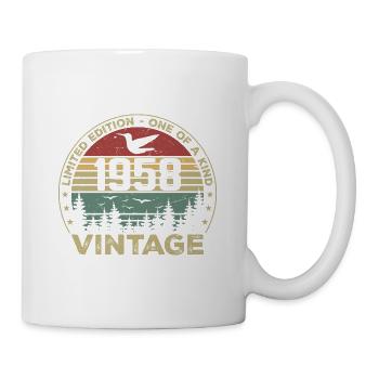 Jahrgang 1958 Original 1958 Retro Geburtstag 1958 - Tasse - Weiß - Rechts