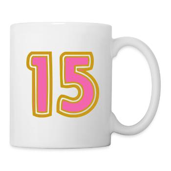15. 15 ANS. 15e ANNIVERSAIRE. ANNIVERSAIRE 15 ANS. - Mug blanc - blanc - Droite