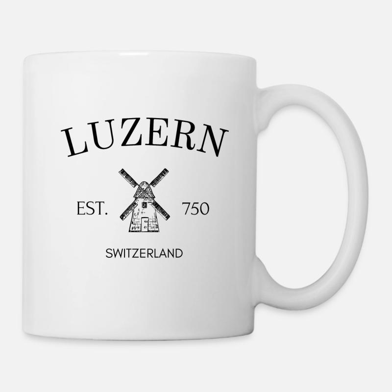 Lucerne - Suisse - Souvenir - Voyage - Cadeau - Mug blanc - blanc
