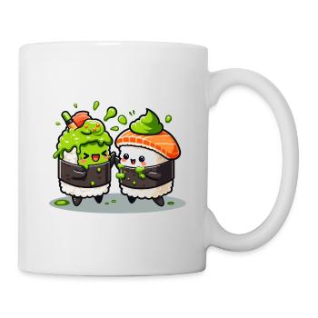 Sushi kawaii au wasabi - Mug blanc - blanc - Droite