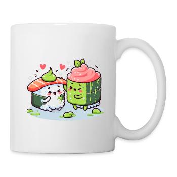 Sushi kawaii au wasabi - Mug blanc - blanc - Droite