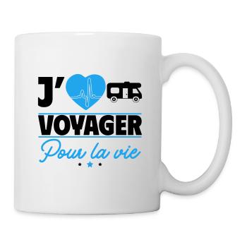 Voyager pour la vie – en camping-car à l'aventure - Mug blanc - blanc - Droite