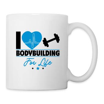 I love bodybuilding for life - Mug - white - Right