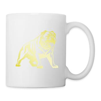 Bulldog Dog Silhouette - Mug - white - Right