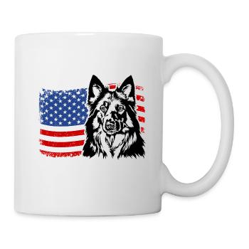 Chodský Pes US America Flag Dogs Dog Wilsigns - Mug - white - Right