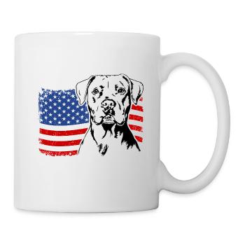 Dogue Argentin US Amérique Drapeau Chiens Wilsigns - Mug blanc - blanc - Droite
