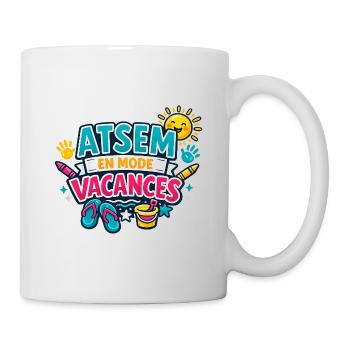 ATSEM en Mode Vacances Cadeau - Mug blanc - blanc - Droite