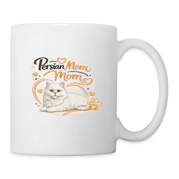 Cœur de maman perse de chat - Mug blanc - blanc - Droite