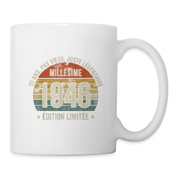 80 Ans Humour Millésime 1946 Edition Limitée Cadea - Mug blanc - blanc - Droite