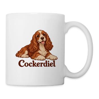 Cocker Spaniel Kuschelportrait - Tasse - Weiß - Rechts