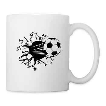 Fußball Fan , Tradition , Fanartikel , Loch (25) - Tasse - Weiß - Rechts