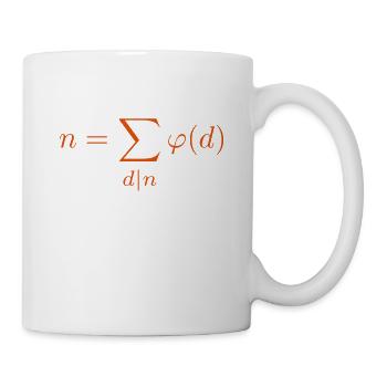 Euler phi - Tasse - Weiß - Rechts