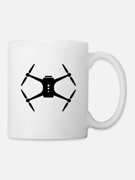 Drohne Quadrokopter Pilot - Tasse - Weiß