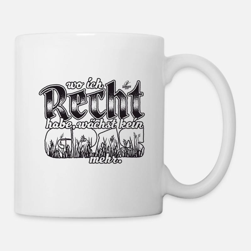 Handlettering „Wo ich recht habe, wächst …" - Tasse - Weiß