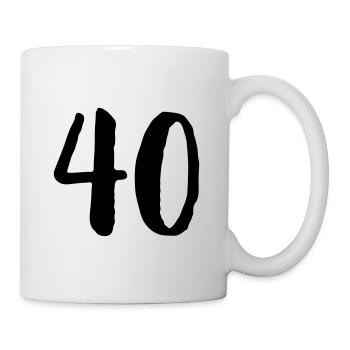 40ème anniversaire ans numero cadeau - Mug blanc - blanc - Droite