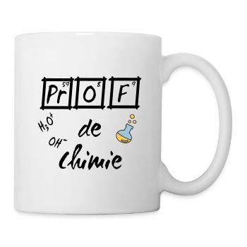 Je suis prof de chimie ballon - Tasse - Weiß - Rechts