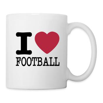 i love football / I heart football 2c - Tasse - Weiß - Rechts