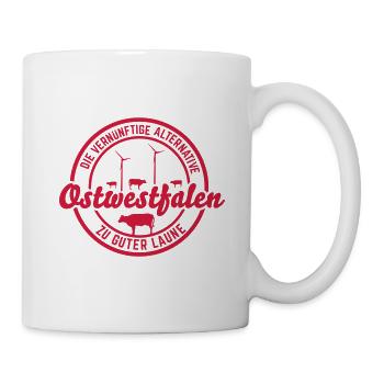 Ostwestfalen Spruch Alternative zu guter Laune - Tasse - Weiß - Rechts