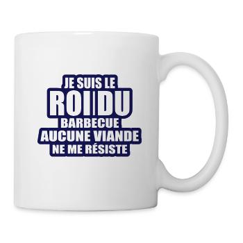 je suis le roi du barbecue - Mug blanc - blanc - Droite