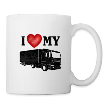 I Love My Truck Truck Trucker Truck - Mug blanc - blanc - Droite
