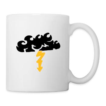Lightning from a cloud / thunderstorm & lightning - Mug - white - Right