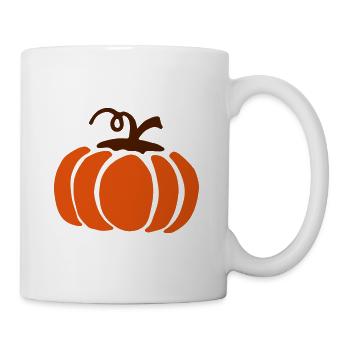 Citrouille orange / pompine - squash - Halloween - Mug blanc - blanc - Droite